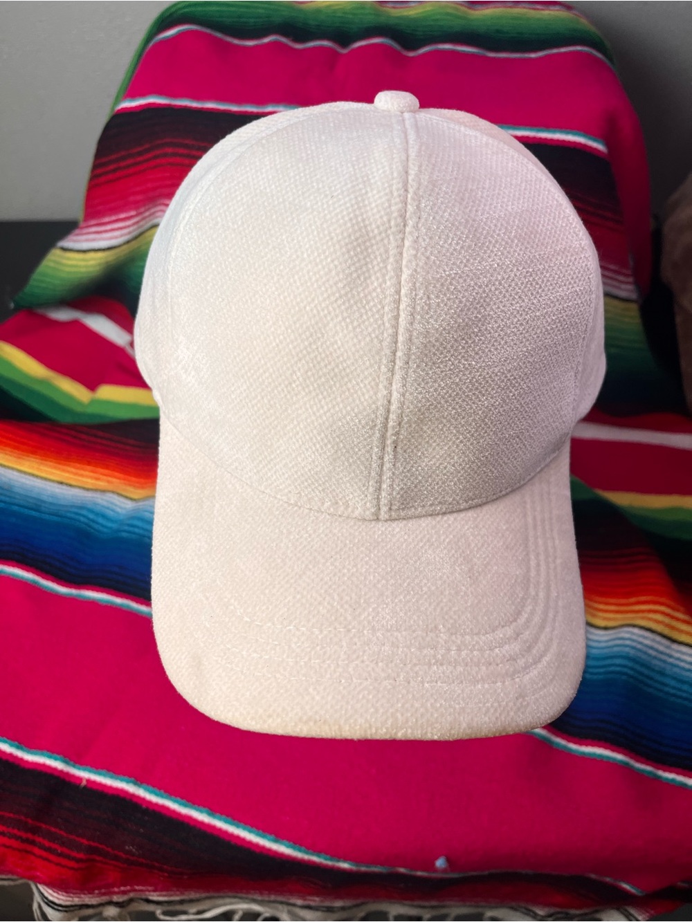 Classic velour Solid Cream colored Baseball Cap